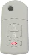 segaden silicone cover protector case holder skin jacket compatible with mazda 3 button flip remote key fob cv9530 gray logo