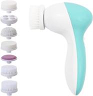 🌀 turquoise facial cleansing brush face spin brush with 7 exfoliating brush heads for gentle exfoliation and deep scrubbing, removing blackhead, deep cleansing [newest 2021] logo