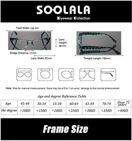 img 3 attached to 🐆 High-Quality Eye Glass Frame for Women: SOOLALA Leopard Pattern Cat Eye Reading Glasses