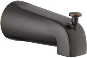 img 4 attached to 🛁 Enhance Your Bathroom with the Design House Builders Program 522938 Slip on Pull-up Wall Mount Tub Diverter Spout in Elegant Oil Rubbed Bronze