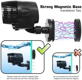 img 2 attached to 🌊 PONDFORSE Adjustable Circulation Pump – Submersible Powerhead Wave Maker with Magnetic Base, 530GPH – Ideal for Saltwater or Freshwater Fish Tanks