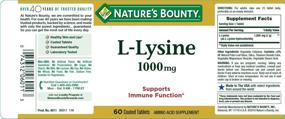 img 4 attached to 🌿 Nature's Bounty L-Lysine 1000 mg Tablets - Pack of 3: Boost Your Immunity and Promote Skin Health