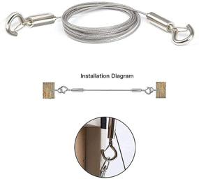 img 3 attached to 🔗 Heavy-Duty Stainless Steel Picture Hanging Wire Kit – Adjustable 2m x 1.5mm Wire Rope for Mirrors, Frames & More - Holds up to 20kg