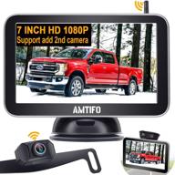 amtifo am-w70 - беспроводная камера заднего вида hd 1080p для грузовика с bluetooth, ⚙️ 7-дюймовый монитор, цифровой сигнал и поддержка 2-й камеры rv/камеры заднего вида с номерным знаком. логотип