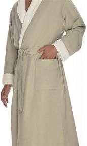 img 1 attached to Terry Plush Bathrobe - High-Quality Microfiber Men's Clothing for Sleep & Lounge - Luxury Edition