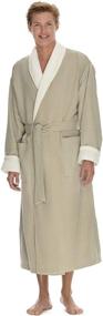 img 4 attached to Terry Plush Bathrobe - High-Quality Microfiber Men's Clothing for Sleep & Lounge - Luxury Edition