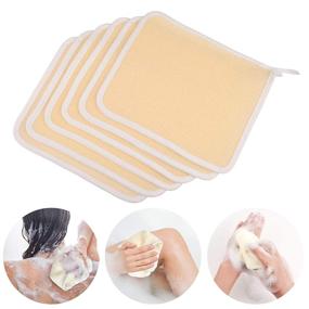 img 2 attached to 🧼 PHOGARY 6 Pack Exfoliating Wash Cloths: Dual-Sided Towels for Body Scrub, Face Clean, and Skin Massage