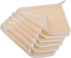 img 4 attached to 🧼 PHOGARY 6 Pack Exfoliating Wash Cloths: Dual-Sided Towels for Body Scrub, Face Clean, and Skin Massage