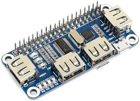 img 1 attached to Waveshare 4 Port USB HUB HAT For Raspberry Pi Zero/Zero W/B+/2B/3B/3B+ Compatible With USB2