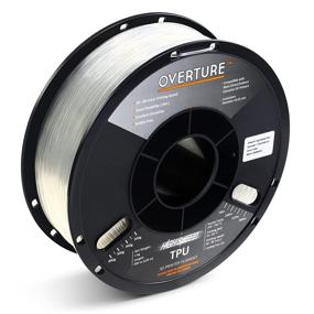 img 4 attached to ➰ OVERTURE TPU High Speed Filament 1.75mm Flexible TPU Roll - Top-Quality 3D Printer Consumables, 1kg Spool (2.2lbs), Dimensional Accuracy +/- 0.05mm - Perfect for Most FDM Printers - Clear, 1 Pack