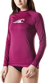 img 4 attached to TSLA Womens Rashguard Sleeve Coastal Women's Clothing and Swimsuits & Cover Ups