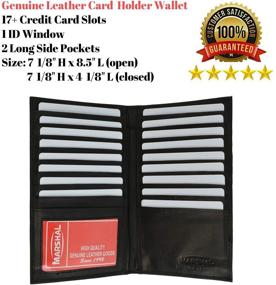 img 3 attached to 👨 Men's Leather Bifold Credit Holder Wallet 1529CF - Ideal for Wallets, Card Cases & Money Organizers