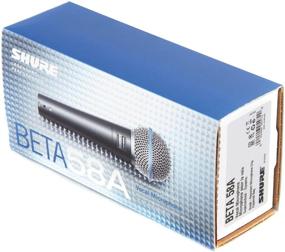 img 1 attached to 🎤 Shure Beta 58A Суперкардиоидный вокальный микрофон и пучок черно-белого плетеного микрофонного кабеля Pig Hog, 20 футов XLR - улучшенный SEO