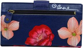 img 3 attached to 👜 Exquisite Hand Painted Leather: Anna by Anuschka Bi-Fold Organizer Wallet - Enhance Your Style and Storage