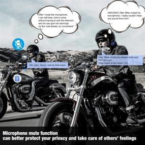 img 1 attached to 🏍️ Fodsports M1-S PLUS Motorcycle Bluetooth Headset - Music Sharing, Microphone Mute, FM, 900mah Battery, Helmet Intercom for 8 Riders, Noise Cancellation, Superior Sound Quality, Blue (2 pack)