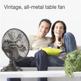 img 3 attached to 🌬️ Lasko R12210 Classic Bronze Table Fan with 12-inch Blade for Cooling Comfort in Homes, Offices, and Bedrooms