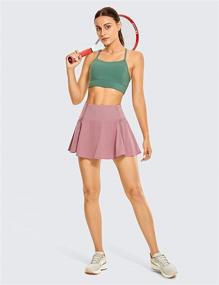 img 3 attached to 🎾 CRZ YOGA Women's Quick Dry High Waisted Tennis Skirt: The Perfect Pleated Sport Skort with Pockets!