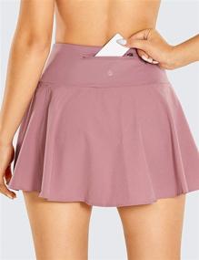 img 1 attached to 🎾 CRZ YOGA Women's Quick Dry High Waisted Tennis Skirt: The Perfect Pleated Sport Skort with Pockets!