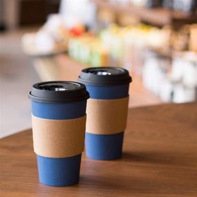 img 1 attached to Premium Disposable Coffee Cups with Lids - 16 oz To Go Coffee Cups (90 Set) | Sleek Design, Leak-Proof Tight Lids, and Insulated for Hot or Cold Drinks | Includes Sleeves for Extra Comfort and Protection
