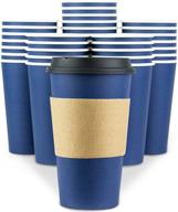 premium disposable coffee cups with lids - 16 oz to go coffee cups (90 set) | sleek design, leak-proof tight lids, and insulated for hot or cold drinks | includes sleeves for extra comfort and protection logo