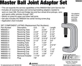img 3 attached to 🔧 Optimized Performance Tool W89305 Master Ball Joint Adapter Set