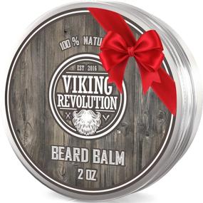 img 4 attached to 🧔 Viking Revolution Beard Balm - Natural Grooming Treatment with Argan Oil &amp; Mango Butter - Strengthening &amp; Softening Beards &amp; Mustaches - Citrus Scent Leave-in Conditioner Wax for Men - 1 Pack