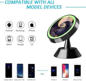 img 2 attached to 📱 Jack The Before Christmas Universal 360° Rotation Car Phone Mount with Luminous Metal Magnetic Holder - Compatible with iPhone, Samsung, and More!