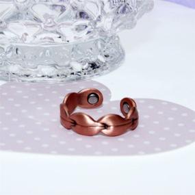 img 1 attached to Magnetic Copper Ring for Arthritis: Adjustable Size, Longrn, for Men and Women