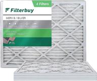 🌬️ filterbuy 16x20x1 air filter merv 8: premium pleated hvac ac furnace filters (4-pack, silver) логотип