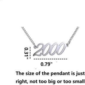 img 1 attached to Wigerlon Year Number Necklace for 🎂 Girls - Perfect Birthday Jewelry for SEO