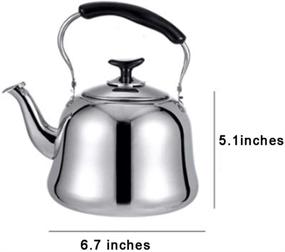 img 1 attached to DLD Mirror Finish Stainless Teakettle Compatible