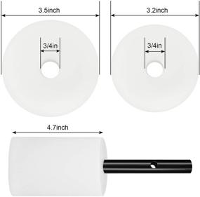 img 3 attached to 🔸 Weewooday Pack of 6 Foam Inserts for Cup Turner - Compatible with 10 oz to 40 oz Skinny and Common Tumblers Crafting - Work with 3/4 Inch PVC Pipe - White