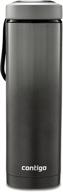 contigo 24 oz. vacuum insulated stainless steel water bottle with quick-twist lid - licorice logo