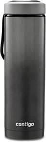 img 4 attached to Contigo 24 oz. Vacuum Insulated Stainless Steel Water Bottle with Quick-Twist Lid - Licorice