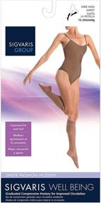 img 2 attached to SIGVARIS Women's Sheer Fashion 120 Closed Toe Calf Compression Hose: Enhance Style with 15-20mmHg Compression Support