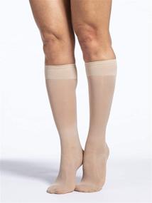 img 4 attached to SIGVARIS Women's Sheer Fashion 120 Closed Toe Calf Compression Hose: Enhance Style with 15-20mmHg Compression Support