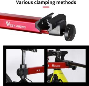 img 2 attached to 🚴 CYCLESPEED Quick Release Bike Repair Stand (Max 85 lbs) - Home Mechanic Bicycle Mechanics Workstand, Adjustable Portable Extensible Tripod Bike Maintenance Rack for Road and Mountain Bikes