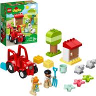 🚜 lego duplo town farm tractor & animal care 10950: creative playset for toddlers - toy tractor + 2 sheep logo