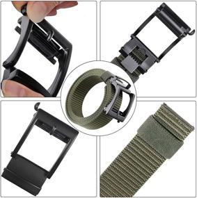 img 2 attached to 👨 Moonsix Ratchet Adjustable Military Automatic Men's Accessories and Belts: Style meets Functionality