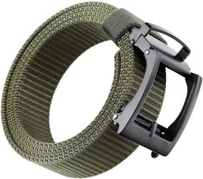 img 4 attached to 👨 Moonsix Ratchet Adjustable Military Automatic Men's Accessories and Belts: Style meets Functionality