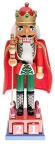 img 1 attached to Clever Creations Wooden Christmas Nutcracker Advent Calendar: Countdown to Christmas with Festive Holiday Decoration, King-themed