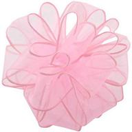 🎀 berwick offray pink sheer spring wired edge ribbon - 2.5" x 50 yards - dwi ribbon logo