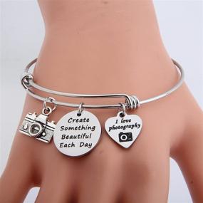 img 4 attached to 📷 Gzrlyf Camera Bracelet - Photographer Gift, Create Beautiful Moments Every Day - Charm Jewelry