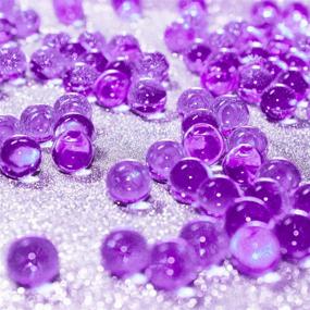 img 4 attached to 💜 Hicarer 10,000 Pieces Water Gel Beads, Vase Filler Gems Growing Crystal Pearls for Wedding Centerpieces Décor in Purple
