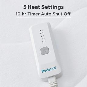img 2 attached to 🔥 Bedsure Heated Mattress Pad Twin: Quilted Electric Twin Mattress Pad - 5 Heat Settings, Auto Shut Off, 10hr Timer