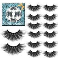 bold 25mm mink lashes a01 - fluffy dramatic reusable wispy false eyelashes, long soft 7 pack, faux mink strip eyelashes, 25mm lashes logo