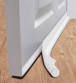 img 4 attached to deeTOOL MAN 36-Inch Door Draft Stopper: Single-Sided Door Insulator with Secure Hook & Loop Adhesive Tape Seal - Ideal for Bottom or Under Door Drafts (White)