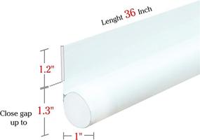 img 2 attached to deeTOOL MAN 36-Inch Door Draft Stopper: Single-Sided Door Insulator with Secure Hook & Loop Adhesive Tape Seal - Ideal for Bottom or Under Door Drafts (White)