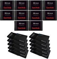 набор оптовых ssd sandisk plus 120gb внутренних ssd с 10 usb 3.0 корпусами - sata iii 6 гб/с, 2.5/7мм (sdssda-120g-g27) логотип