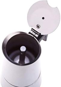 img 2 attached to Stainless Steel Stovetop Moka Coffee Pot - Espresso Maker with Scoop and Percolator